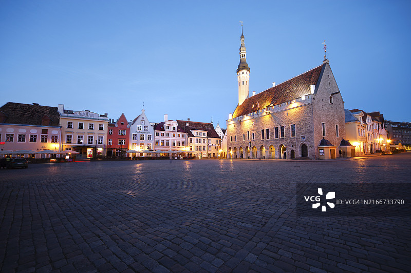 爱沙尼亚塔林市政厅广场图片素材