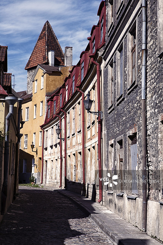 爱沙尼亚塔林：古老的欧洲街道图片素材