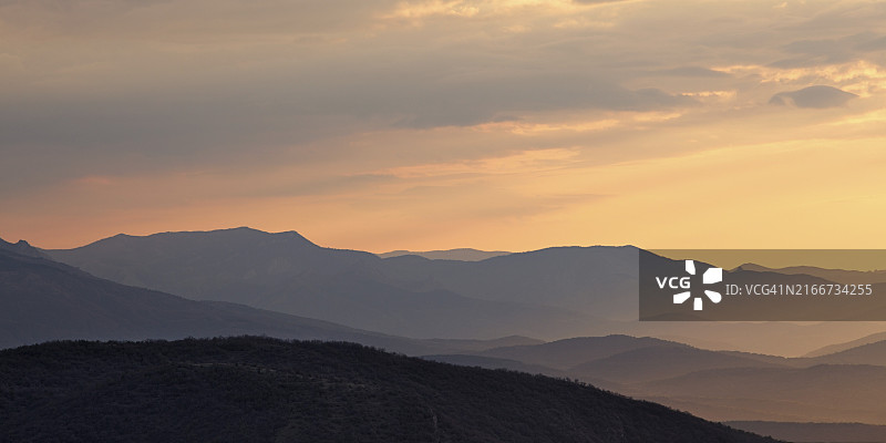 大烟山国家公园山谷日出图片素材