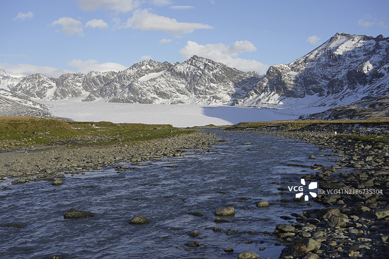 南乔治亚岛圣安德鲁斯湾图片素材