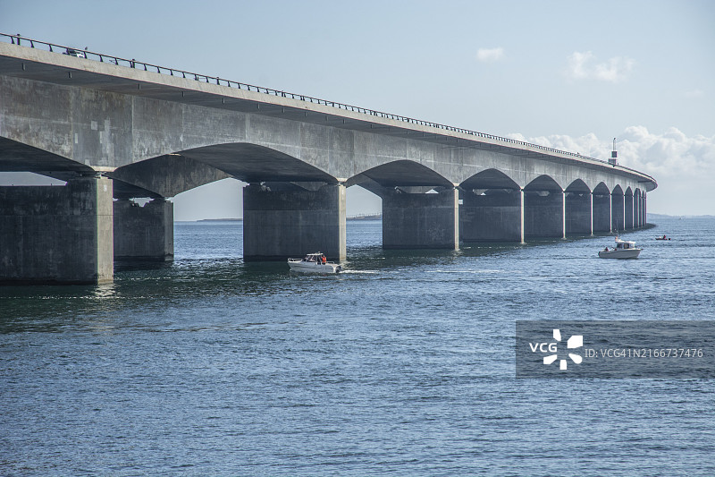斯托海峡大桥尼堡，海峡大桥，丹麦，斯堪的纳维亚，欧洲图片素材