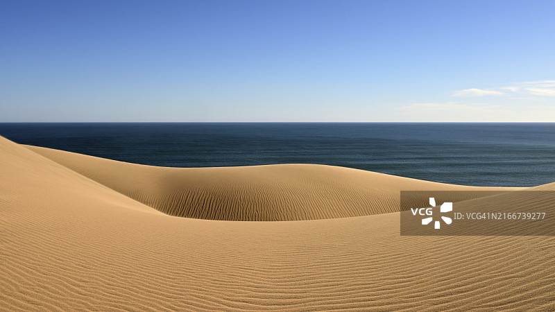 非洲纳米比亚大西洋沿岸的黄色沙滩图片素材