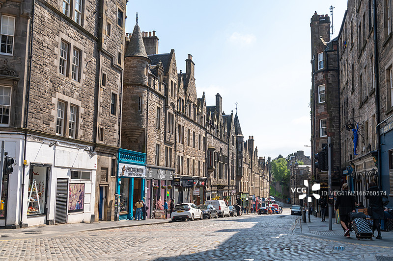 苏格兰爱丁堡的皇家英里大街图片素材