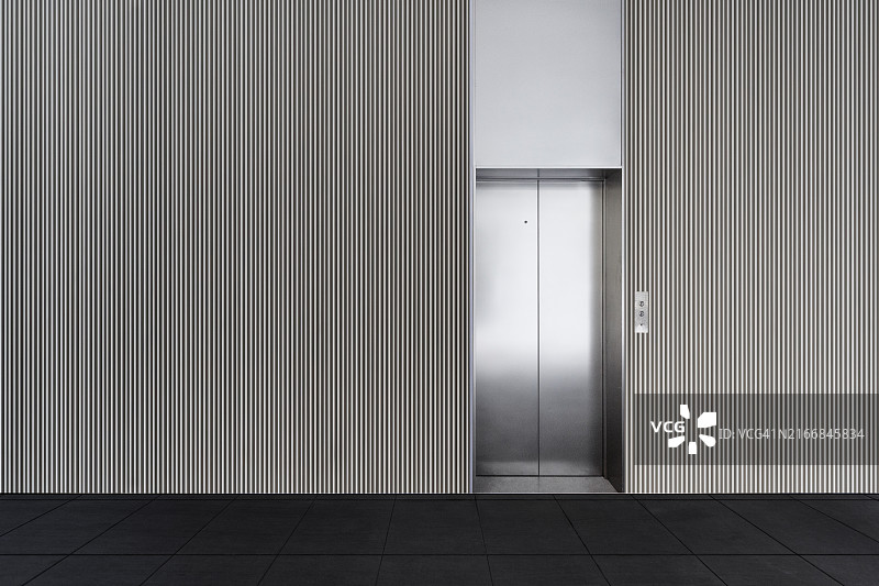 现代购物中心的电梯走廊图片素材