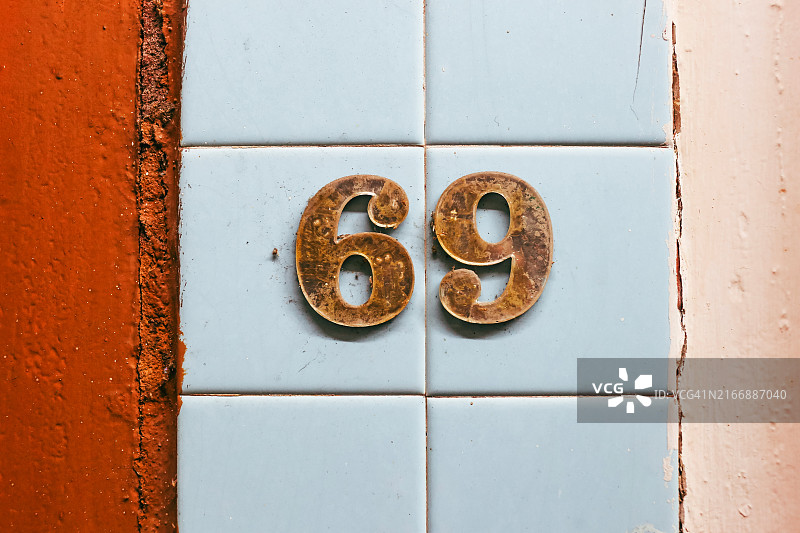 马来西亚乔治市的房屋号码图片素材