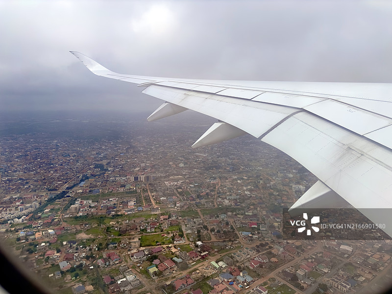 从飞机上俯瞰阿克拉 - 加纳 - 西非图片素材