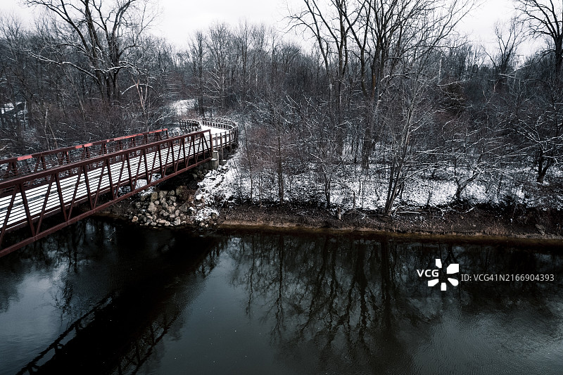 密歇根州弗林特市的桥梁图片素材
