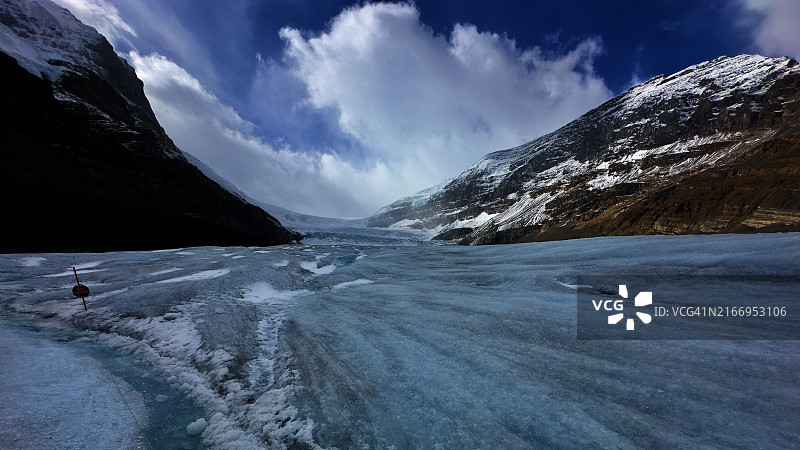 加拿大的阿萨巴斯卡冰川图片素材
