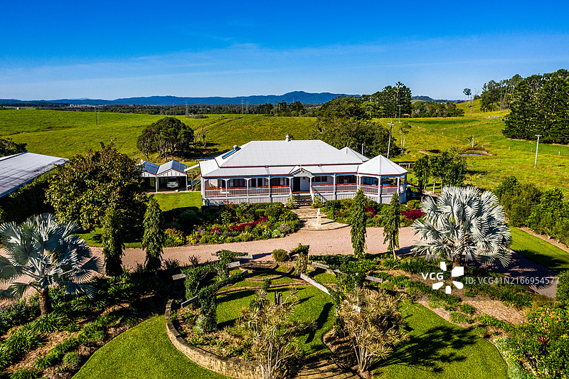 昆士兰农场风光与历史宅邸图片素材