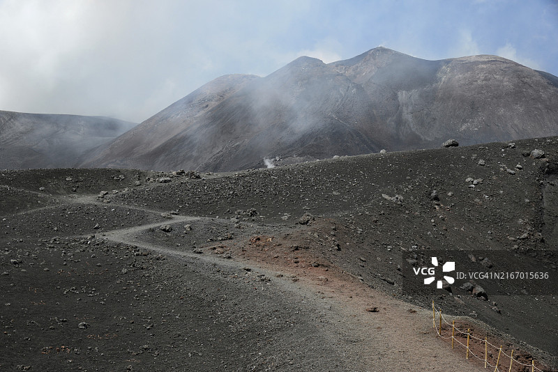 意大利西西里岛埃特纳火山坡景色图片素材