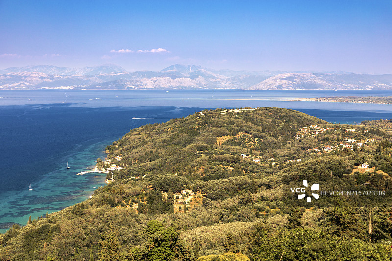 科孚岛东南部的景色图片素材