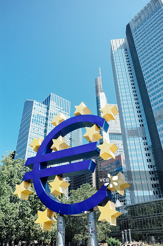 欧元雕塑 - 德国法兰克福图片素材