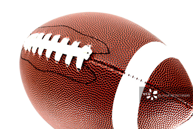 专业橄榄球比赛用球（白色背景）图片素材