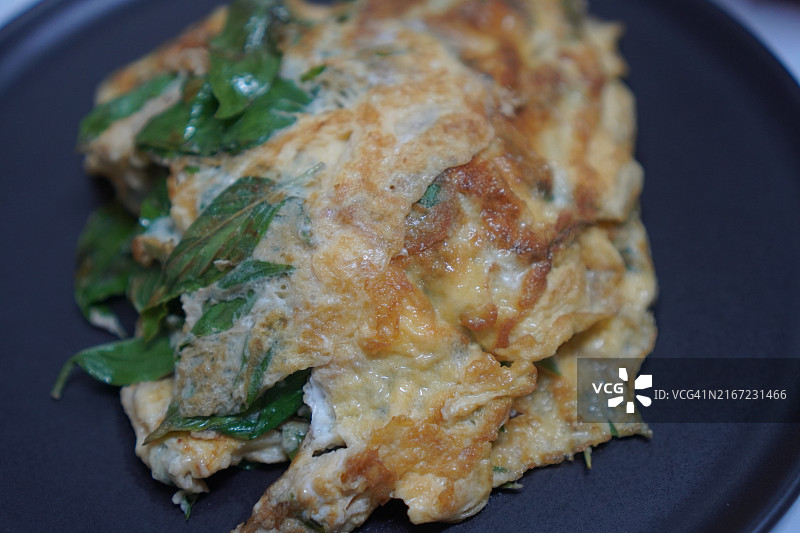 罗勒煎蛋卷图片素材