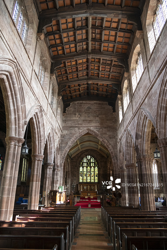 英格兰柴郡，大布德沃思的圣玛丽和诸圣教堂图片素材