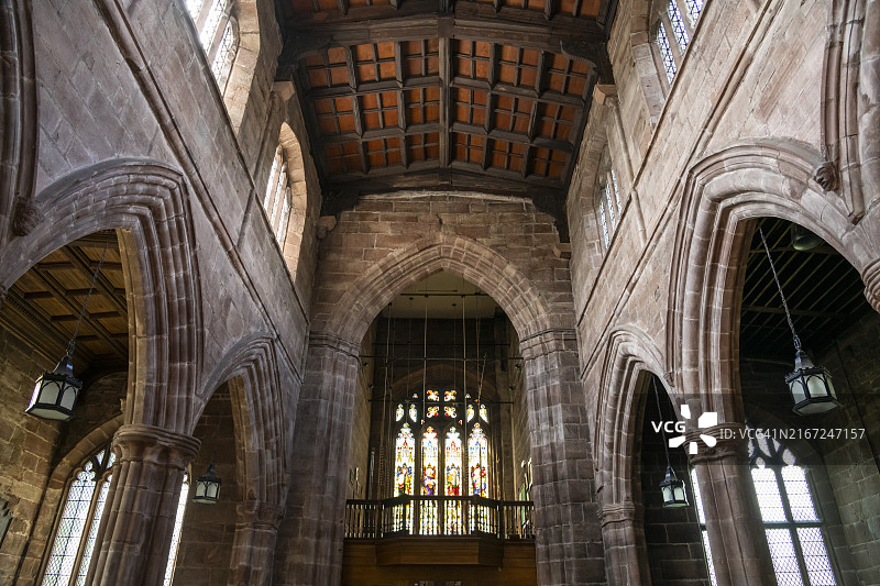 英格兰柴郡，大布德沃思的圣玛丽和诸圣教堂图片素材