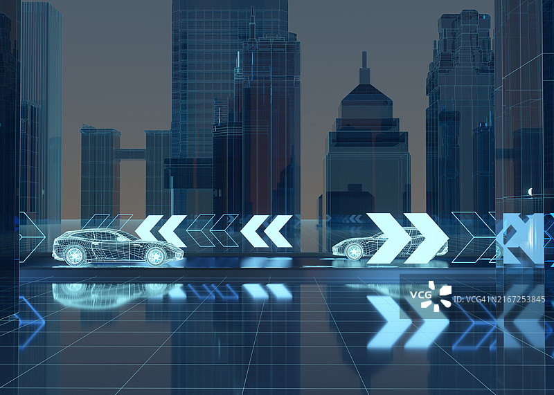 蓝色信息高速公路图片素材