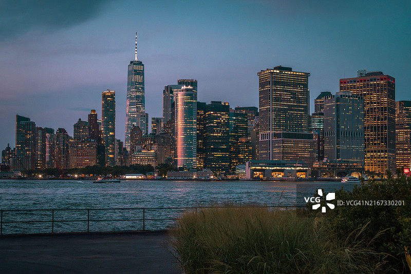 曼哈顿的天际线图片素材