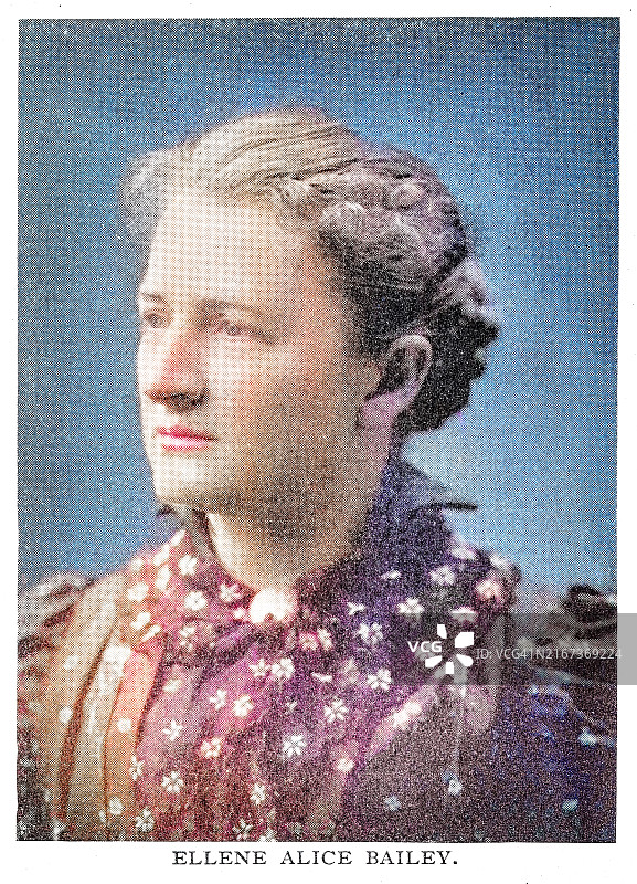 美国设计师兼发明家埃琳·爱丽丝·贝利肖像图片素材