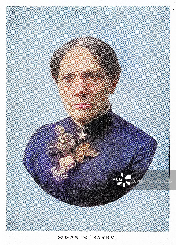 陆军护士苏珊·E·巴里 портрет（1826年3月19日出生于纽约州奥兰治县米尼辛克）图片素材