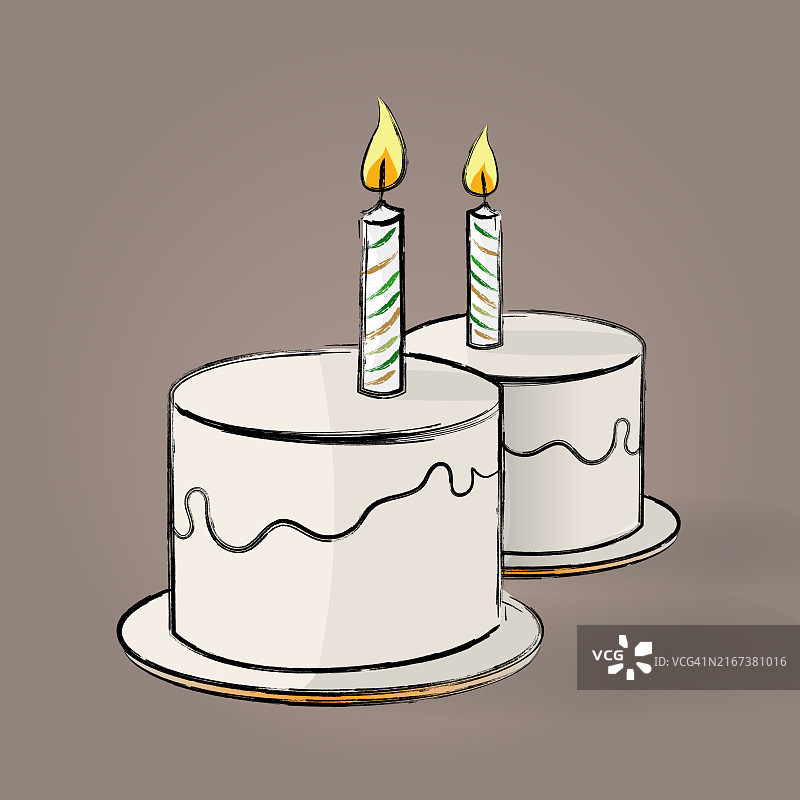 生日蛋糕插画素材图片素材