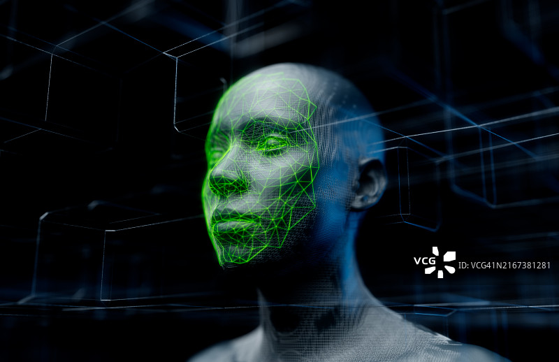 面部识别/生物识别概念图片素材