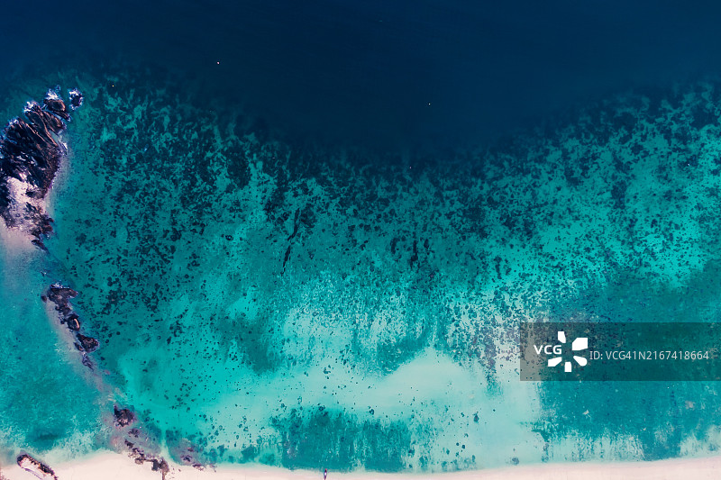 海滩鸟瞰图图片素材