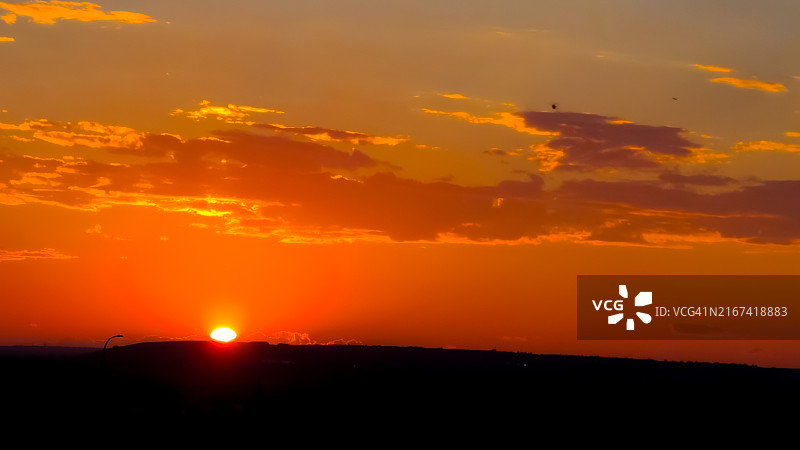 日落时壮观的天空景色图片素材