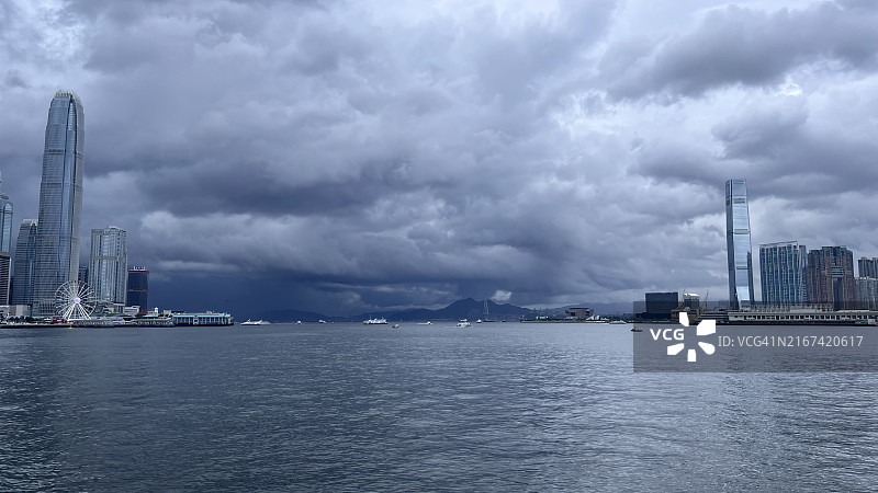 香港维多利亚港全景图片素材