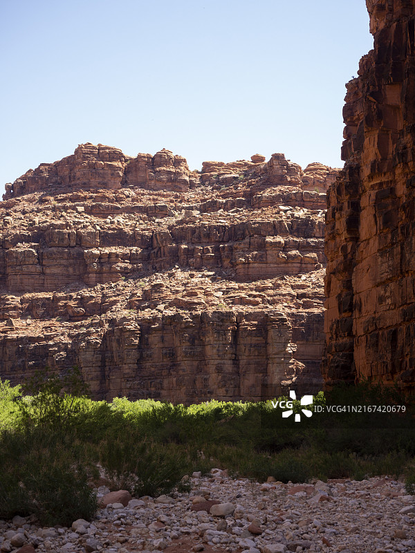 亚利桑那州哈瓦苏派的古遗址晴空景观，美国图片素材