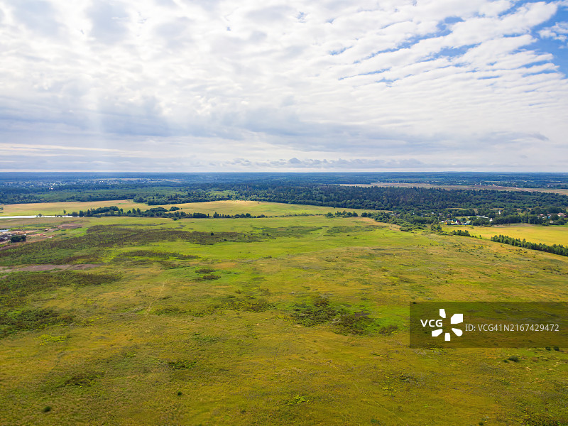 鸟瞰天空下的如画风景图片素材