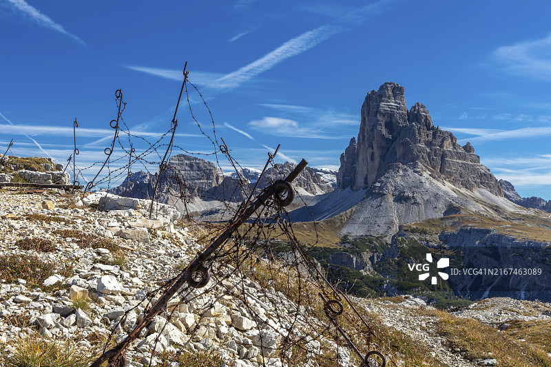 第一次世界大战在皮亚纳山多洛米蒂的位置图片素材