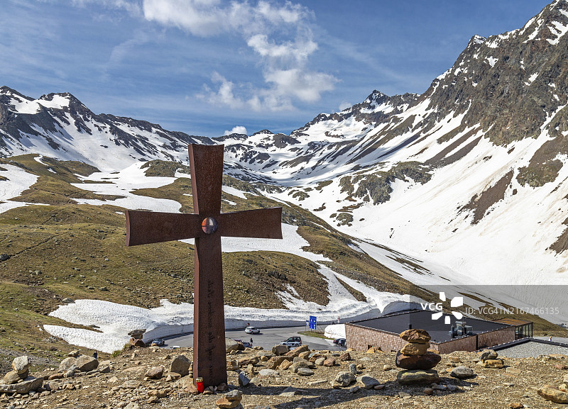 奥地利与意大利之间的蒂默尔斯约赫山口图片素材
