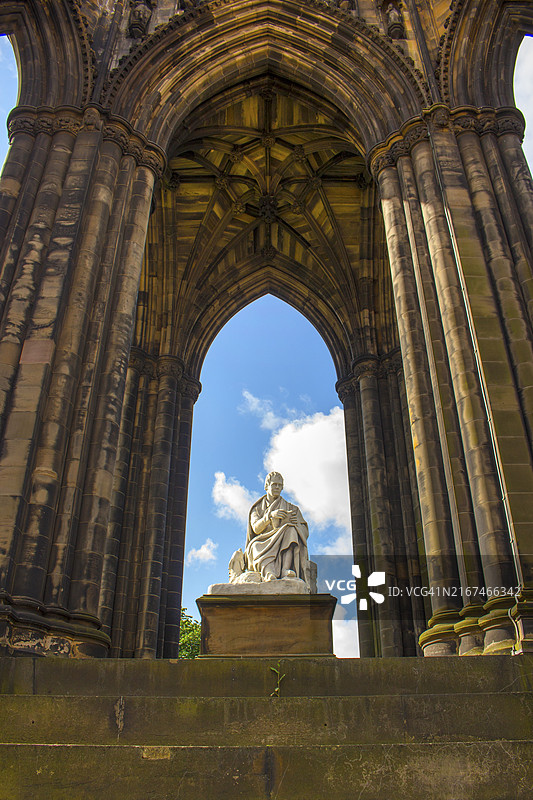 苏格兰爱丁堡的司各特纪念塔图片素材