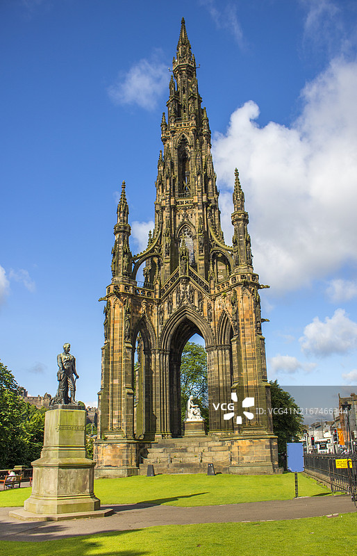 苏格兰爱丁堡的司各特纪念塔图片素材
