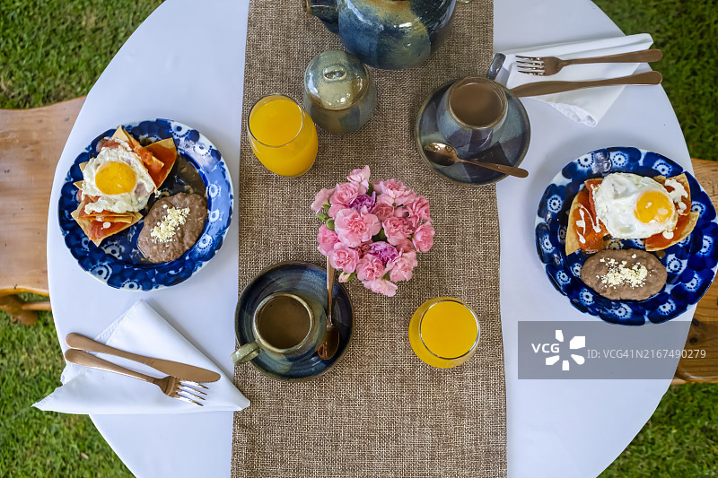 早餐航拍图片素材