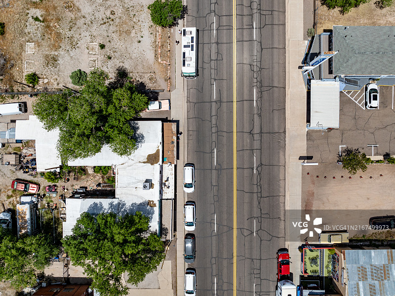 美国亚利桑那州66号公路塞利格曼鸟瞰图图片素材
