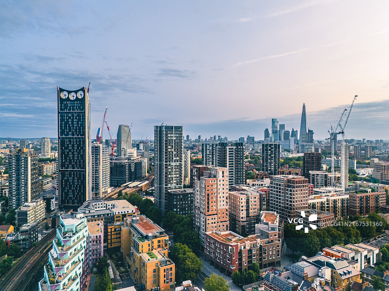伦敦Strata塔楼航拍图片素材