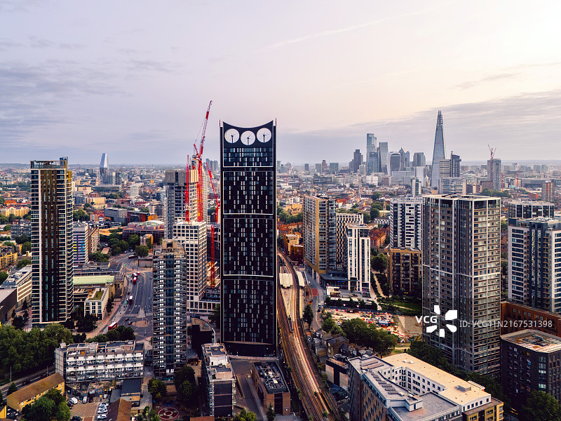 伦敦Strata塔楼航拍图片素材