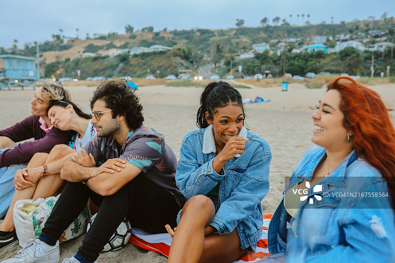 在加利福尼亚州马里布海滩附近度假图片素材