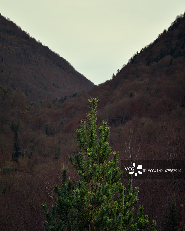 山对着天空的美景图片素材