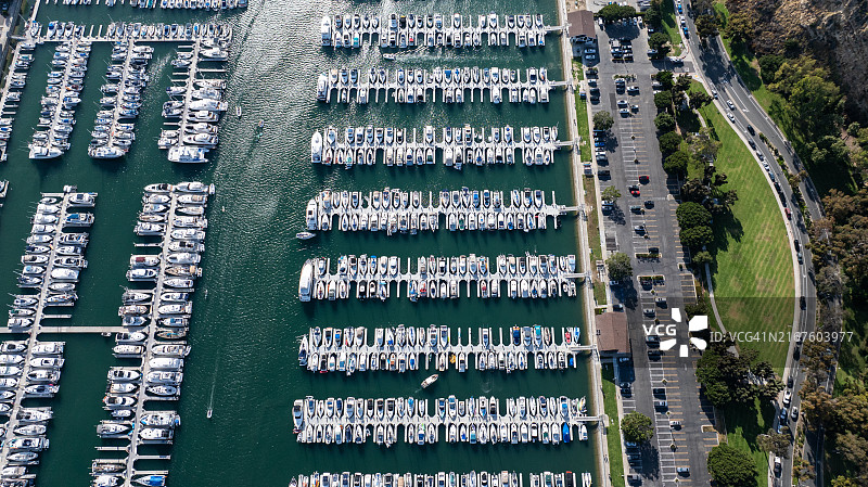 达纳角港口航拍视角图片素材