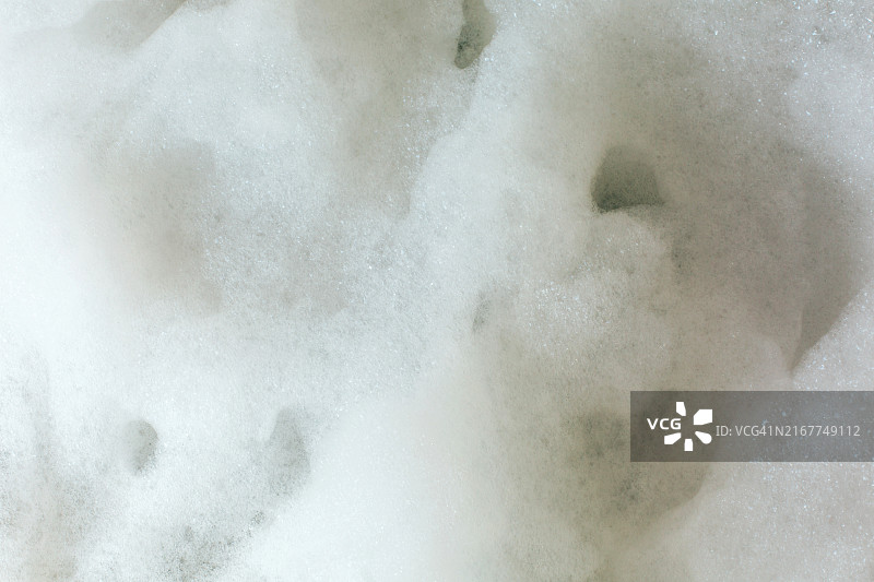 具有许多气泡的白色泡沫纹理背景图片素材