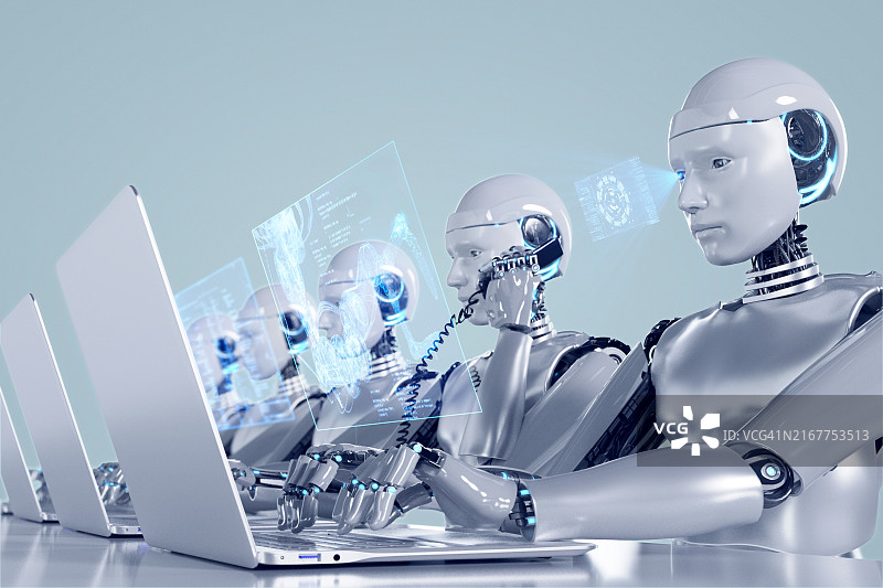 机器人办公室职员图片素材