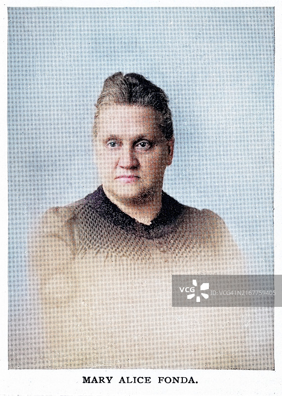 玛丽·爱丽丝·西摩夫人肖像（原名艾夫斯；第一次婚姻后姓西摩；第二次婚姻后姓方达；笔名和艺名奥克塔维亚·亨塞尔；1837年10月21日—1897年5月12日），19世纪美国音乐家、作家、演说家和评论家图片素材