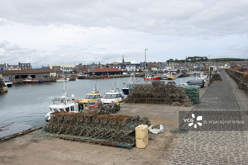阿布罗斯的商业渔 docks图片素材