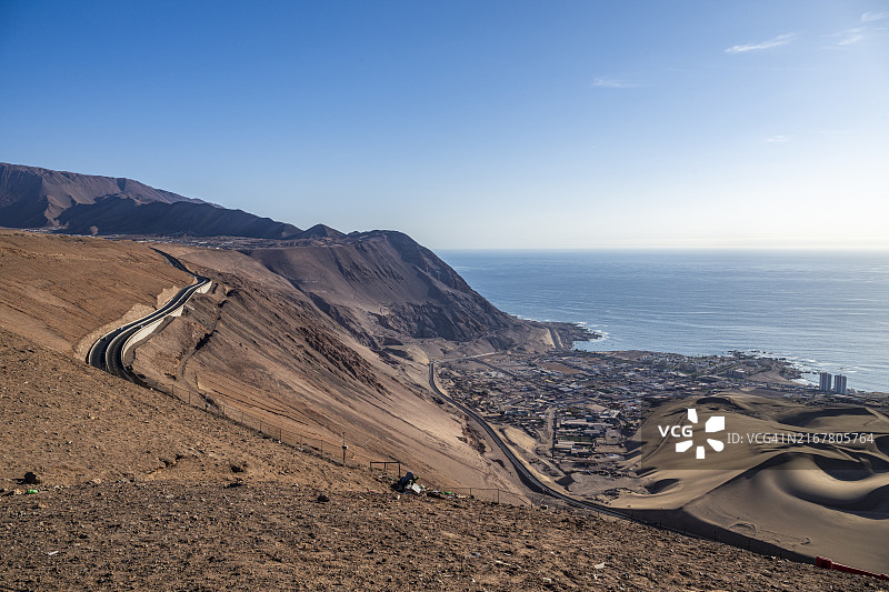 智利阿塔卡马沙漠伊基克景观图片素材