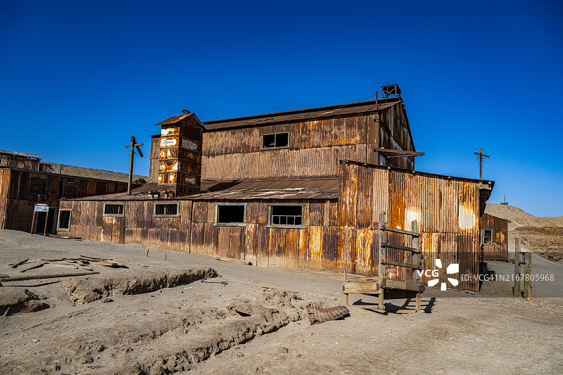 翁贝斯通硝石厂：联合国教科文组织世界遗产，位于智利阿塔卡马沙漠北部图片素材