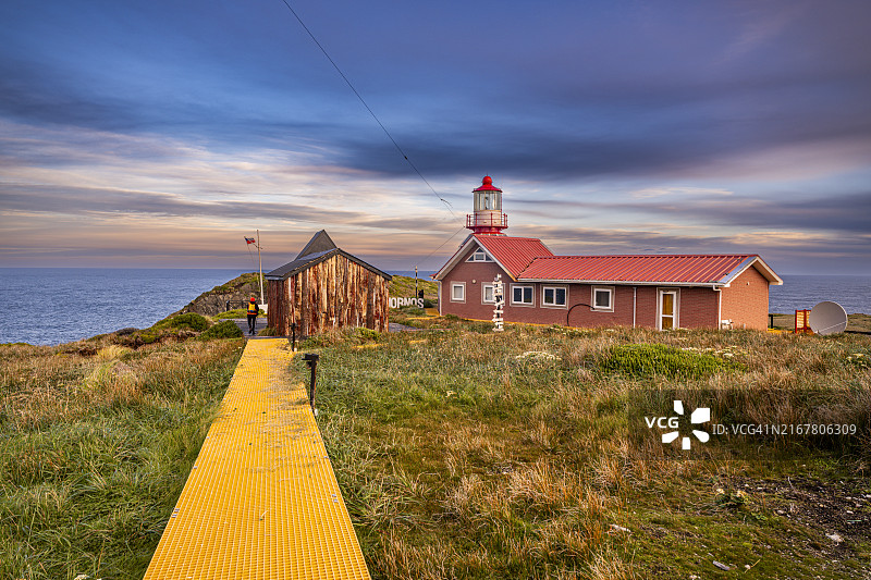 南美洲合恩角，位于智利火地岛奥尔诺斯岛上的最南端灯塔图片素材