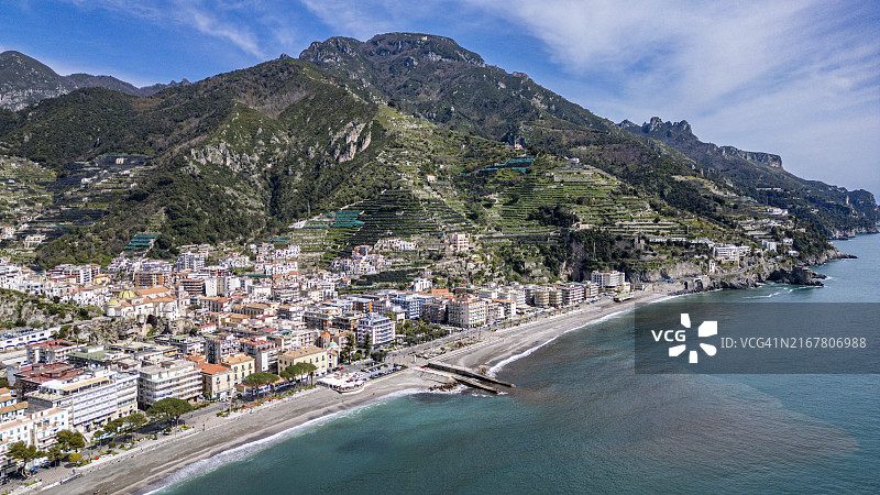 意大利阿马尔菲海岸航拍图片素材
